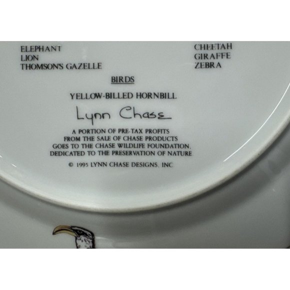 Lynn Chase African Portraits Zebra Plate Lot of 2 Luncheon Salad 9" Vintage NWOT - Picture 9 of 10